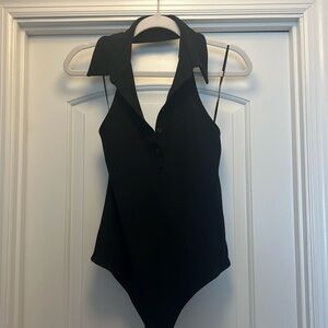 Spread halter bodysuit